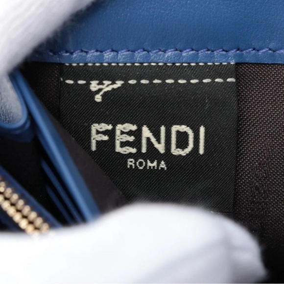 Fendi Logo Embossed F is Fendi Wallet Tobacco Blue 8M0251 - Picture 9 of 10